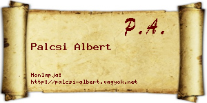 Palcsi Albert névjegykártya